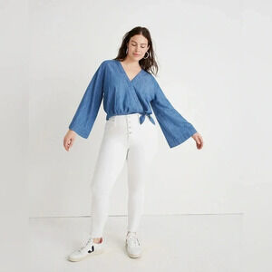 Madewell NWT 10" High-Rise Skinny Crop Jeans: Button-Front Edition